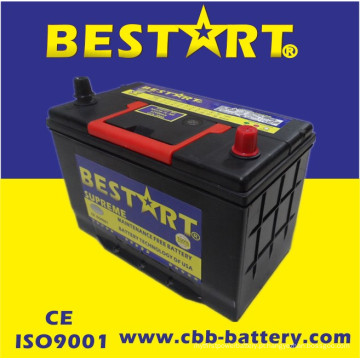 12V80ah Qualidade Premium Bestart Mf Veículo Bateria JIS 95D31L-Mf